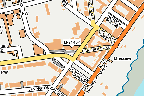 BN21 4BP map - OS OpenMap – Local (Ordnance Survey)