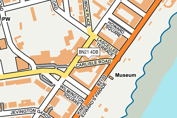 BN21 4DB map - OS OpenMap – Local (Ordnance Survey)