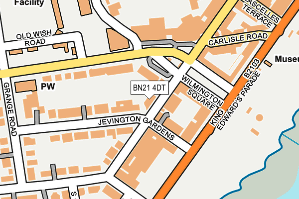 BN21 4DT map - OS OpenMap – Local (Ordnance Survey)