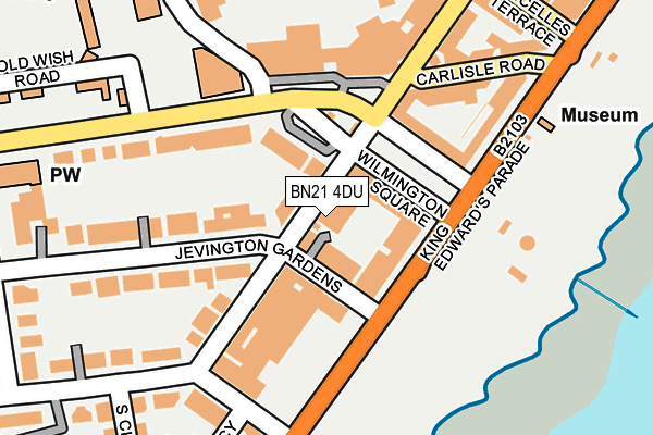 BN21 4DU map - OS OpenMap – Local (Ordnance Survey)