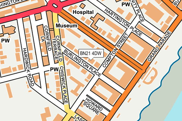 BN21 4DW map - OS OpenMap – Local (Ordnance Survey)