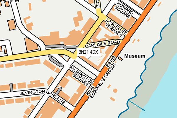 BN21 4DX map - OS OpenMap – Local (Ordnance Survey)
