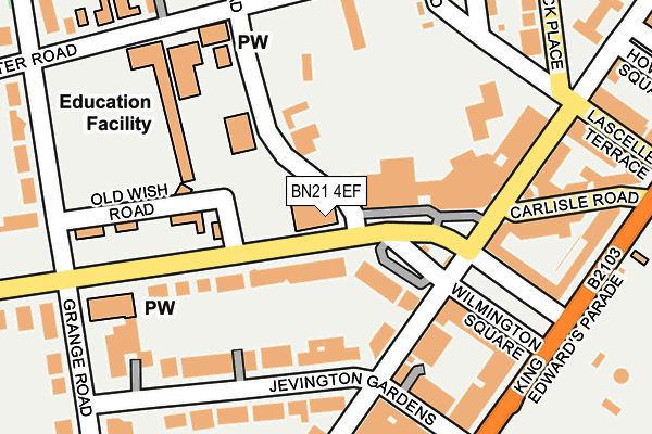 BN21 4EF map - OS OpenMap – Local (Ordnance Survey)