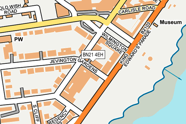 BN21 4EH map - OS OpenMap – Local (Ordnance Survey)