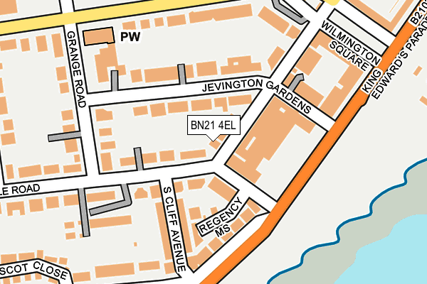 BN21 4EL map - OS OpenMap – Local (Ordnance Survey)