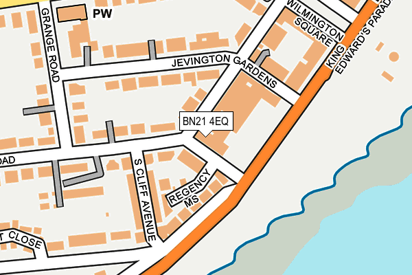 BN21 4EQ map - OS OpenMap – Local (Ordnance Survey)