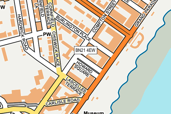 BN21 4EW map - OS OpenMap – Local (Ordnance Survey)