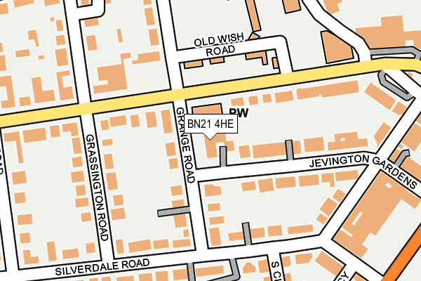 BN21 4HE map - OS OpenMap – Local (Ordnance Survey)