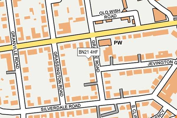 BN21 4HF map - OS OpenMap – Local (Ordnance Survey)