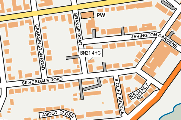 BN21 4HG map - OS OpenMap – Local (Ordnance Survey)