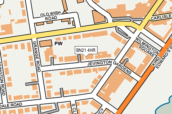 BN21 4HR map - OS OpenMap – Local (Ordnance Survey)