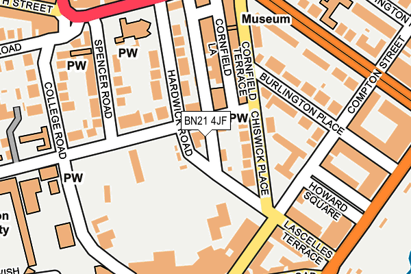 BN21 4JF map - OS OpenMap – Local (Ordnance Survey)