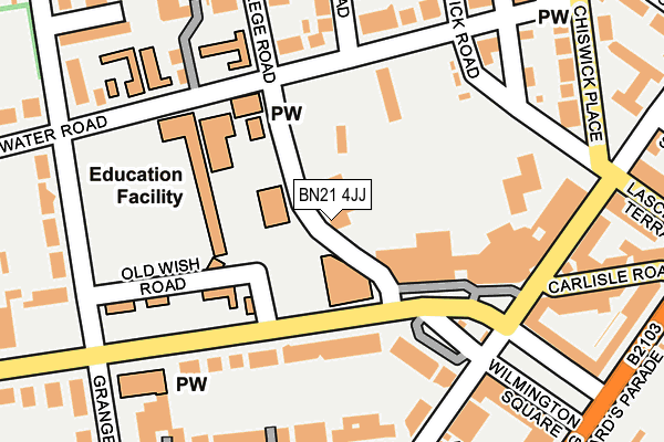 BN21 4JJ map - OS OpenMap – Local (Ordnance Survey)