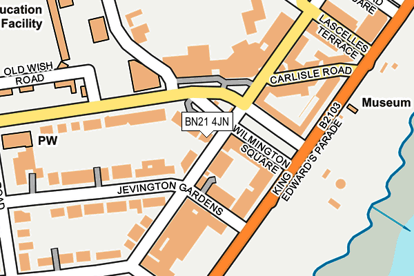 BN21 4JN map - OS OpenMap – Local (Ordnance Survey)