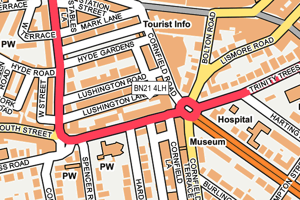 BN21 4LH map - OS OpenMap – Local (Ordnance Survey)