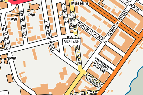 BN21 4NH map - OS OpenMap – Local (Ordnance Survey)