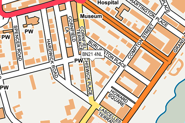 BN21 4NL map - OS OpenMap – Local (Ordnance Survey)