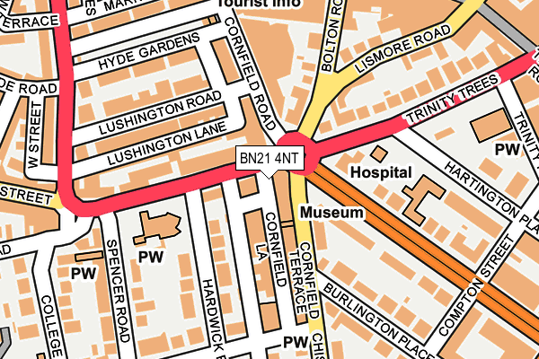 BN21 4NT map - OS OpenMap – Local (Ordnance Survey)