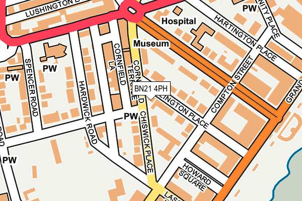 BN21 4PH map - OS OpenMap – Local (Ordnance Survey)