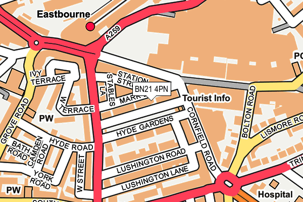 Map of COLLEGE COURT (EASTBOURNE) MANAGEMENT COMPANY LIMITED at local scale