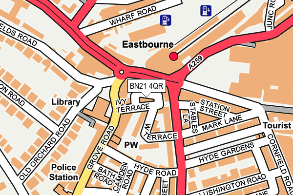 BN21 4QR map - OS OpenMap – Local (Ordnance Survey)