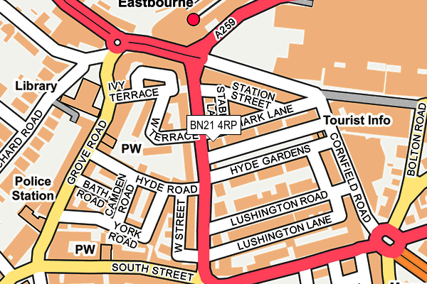 Map of 51 UPPERTON GARDENS (EASTBOURNE) LIMITED at local scale