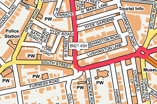 Map of PARK GATES (EASTBOURNE) RESIDENTS LIMITED at local scale