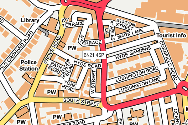 BN21 4SP map - OS OpenMap – Local (Ordnance Survey)