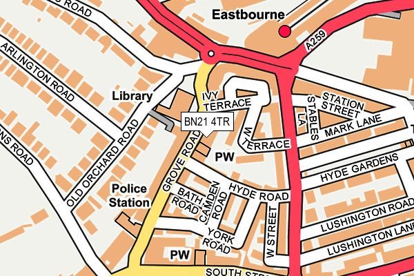 Map of THE ART HOUSE (EASTBOURNE) LIMITED at local scale