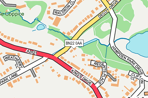BN22 0AA map - OS OpenMap – Local (Ordnance Survey)