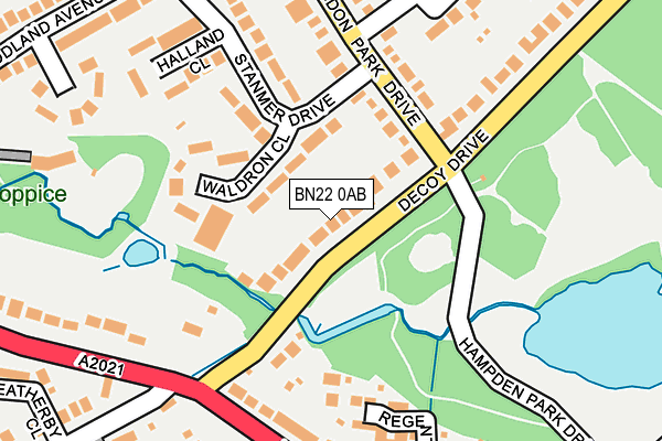 BN22 0AB map - OS OpenMap – Local (Ordnance Survey)