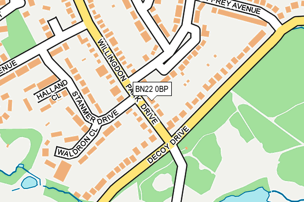 BN22 0BP map - OS OpenMap – Local (Ordnance Survey)