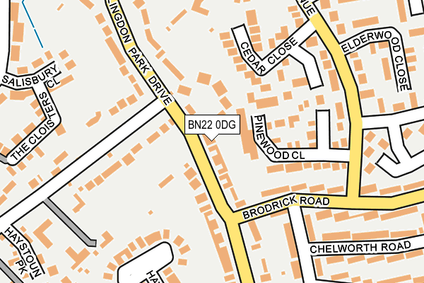 BN22 0DG map - OS OpenMap – Local (Ordnance Survey)