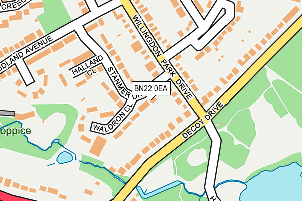 BN22 0EA map - OS OpenMap – Local (Ordnance Survey)