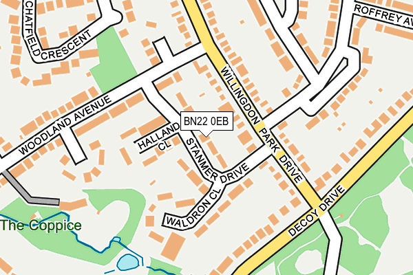 BN22 0EB map - OS OpenMap – Local (Ordnance Survey)