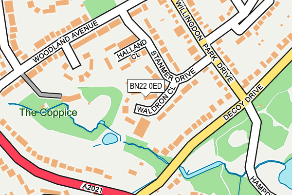 BN22 0ED map - OS OpenMap – Local (Ordnance Survey)