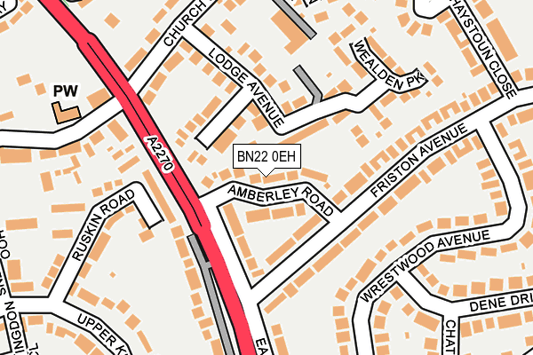 BN22 0EH map - OS OpenMap – Local (Ordnance Survey)