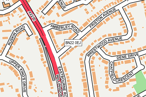 BN22 0EJ map - OS OpenMap – Local (Ordnance Survey)