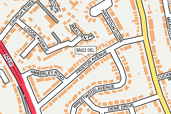 BN22 0EL map - OS OpenMap – Local (Ordnance Survey)