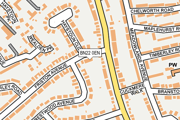 BN22 0EN map - OS OpenMap – Local (Ordnance Survey)