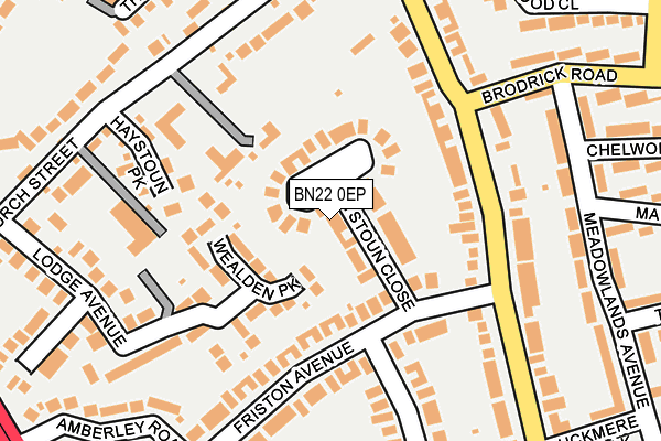 BN22 0EP map - OS OpenMap – Local (Ordnance Survey)