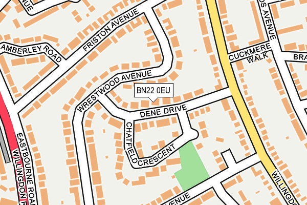 BN22 0EU map - OS OpenMap – Local (Ordnance Survey)