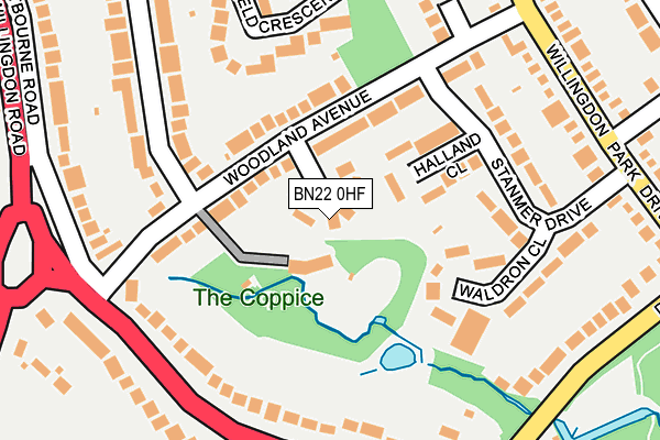 BN22 0HF map - OS OpenMap – Local (Ordnance Survey)