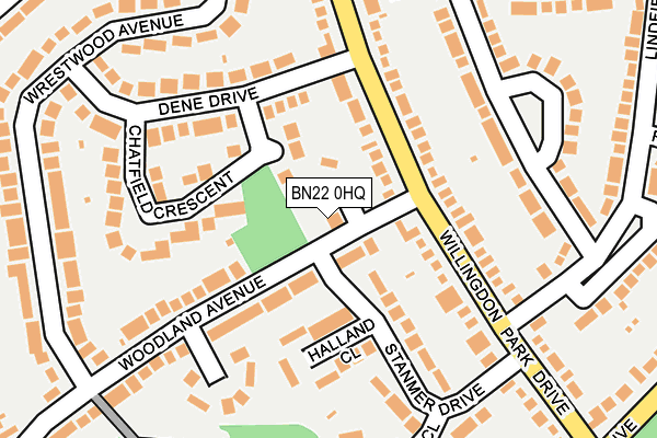 BN22 0HQ map - OS OpenMap – Local (Ordnance Survey)