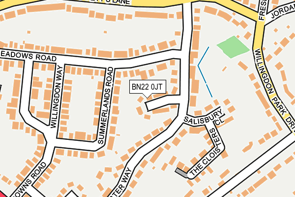 BN22 0JT map - OS OpenMap – Local (Ordnance Survey)