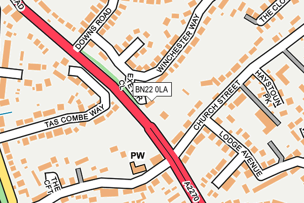 BN22 0LA map - OS OpenMap – Local (Ordnance Survey)