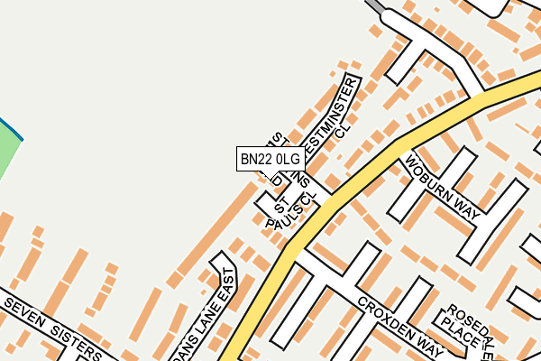 BN22 0LG map - OS OpenMap – Local (Ordnance Survey)