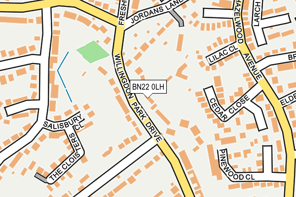 BN22 0LH map - OS OpenMap – Local (Ordnance Survey)