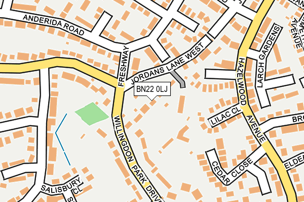 BN22 0LJ map - OS OpenMap – Local (Ordnance Survey)