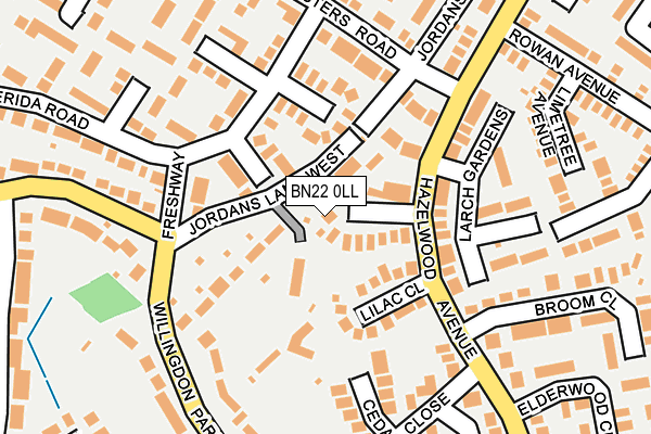 BN22 0LL map - OS OpenMap – Local (Ordnance Survey)